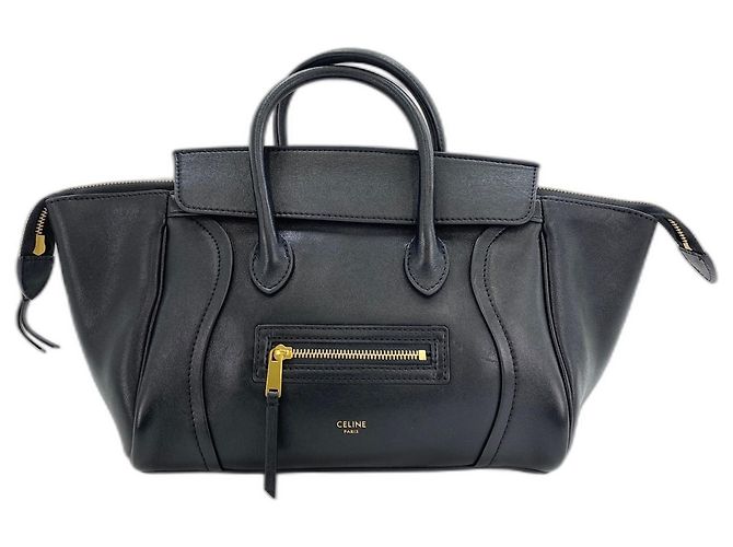Céline Celine Small New Luggage Shoulder Bag Nero - vista 2