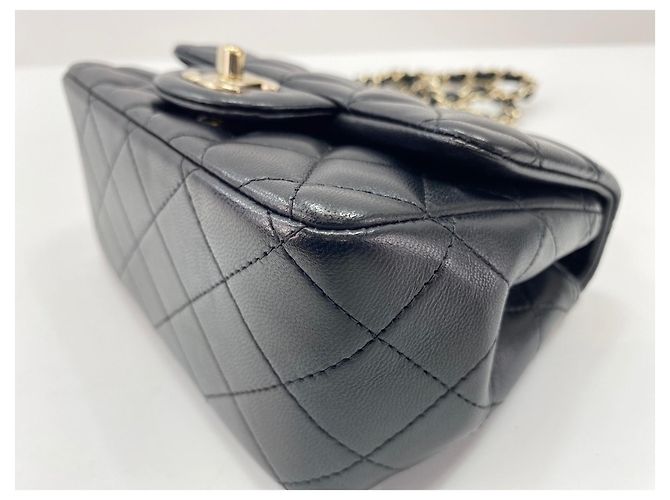 Chanel Mini Matelassé Schultertasche Schwarz - Ansicht 9
