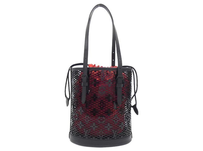 Borsa a tracolla Louis Vuitton Monogram Lace Bucket PM Nero - vista 2