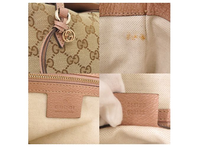 Borsa Gucci 2-Way Signature Bree Rosa Beige - vista 10