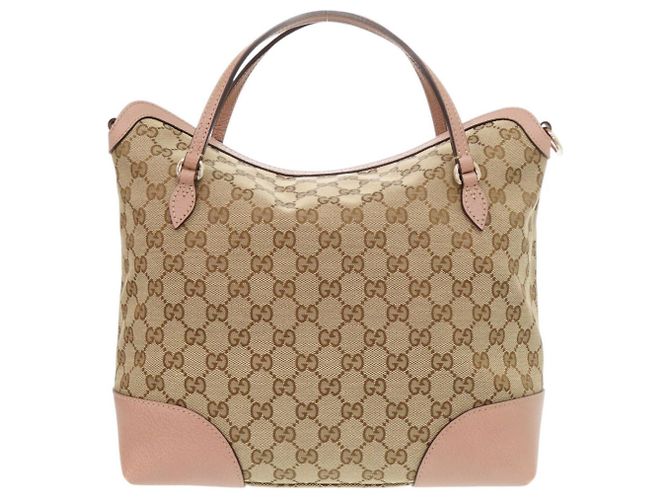 Borsa Gucci 2-Way Signature Bree Rosa Beige - vista 3