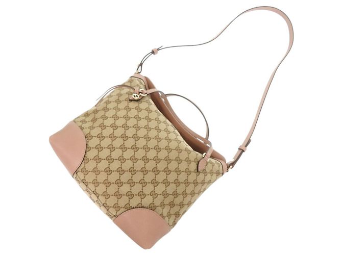 Borsa Gucci 2-Way Signature Bree Rosa Beige - vista 9