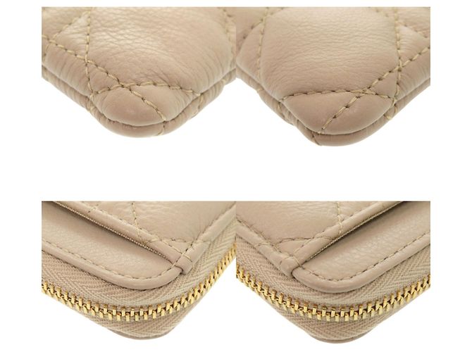 Tarjetero de piel beige Christian Dior - vista 4