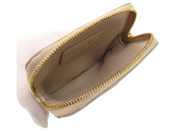Tarjetero de piel beige Christian Dior - vista 5