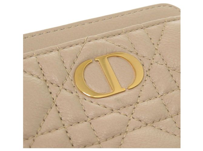 Tarjetero de piel beige Christian Dior - vista 6