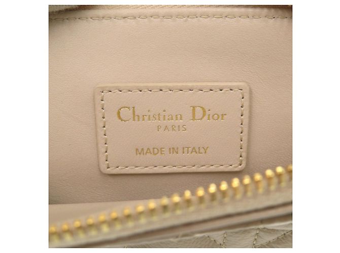 Tarjetero de piel beige Christian Dior - vista 7