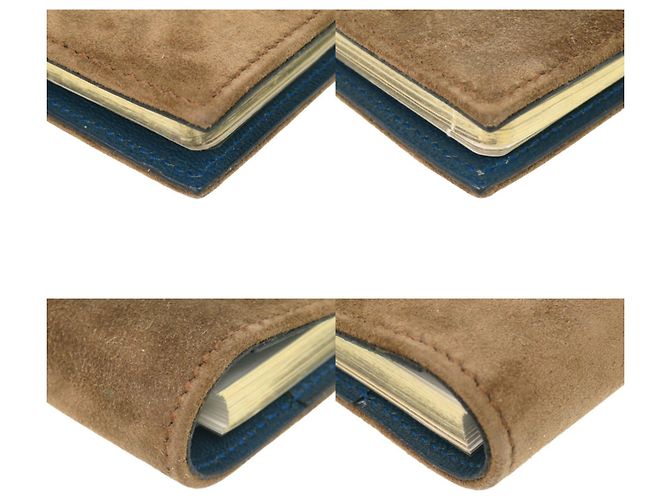 Hermès Couverture de carnet Hermes Agenda Vision 2009 Doblis Marron Bleu - vue 3
