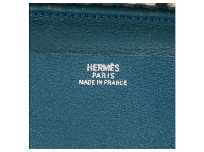 Hermès Couverture de carnet Hermes Agenda Vision 2009 Doblis Marron Bleu - vue 7