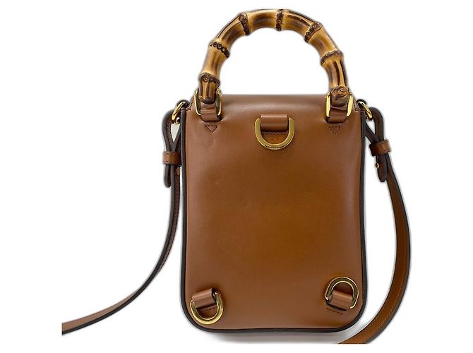 Bolsa de Ombro Gucci Bamboo Marrom - vista 2