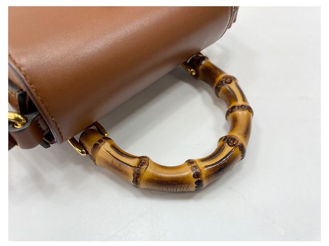 Bolsa de Ombro Gucci Bamboo Marrom - vista 9
