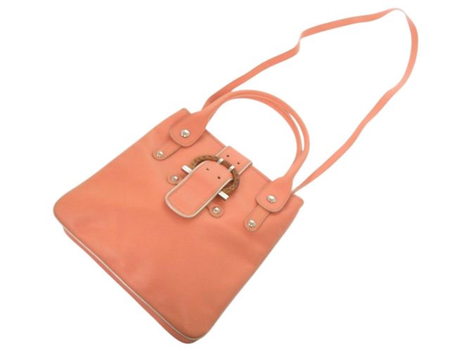 Borsa in pelle rosa Salvatore Ferragamo - vista 5