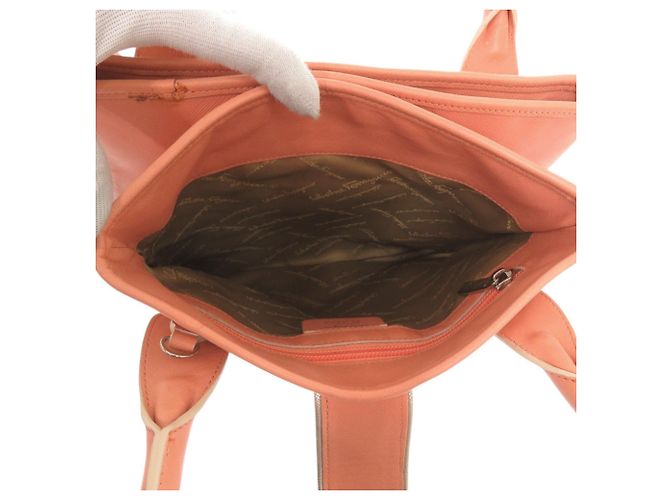 Borsa in pelle rosa Salvatore Ferragamo - vista 7