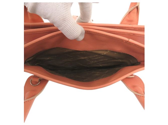 Borsa in pelle rosa Salvatore Ferragamo - vista 8