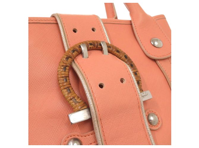 Borsa in pelle rosa Salvatore Ferragamo - vista 9