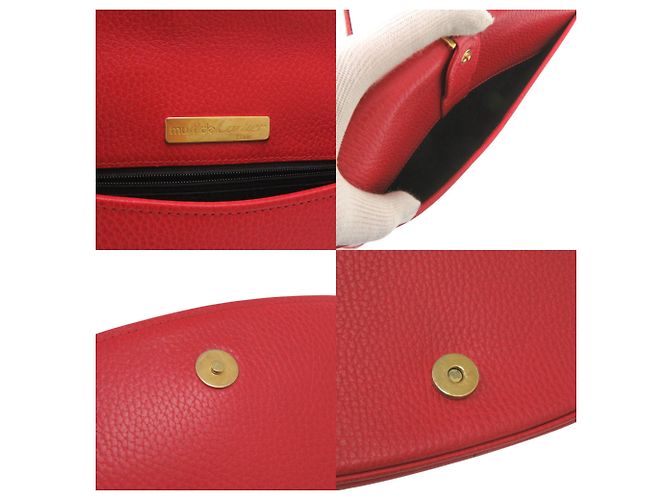 Borsa a tracolla Cartier Must de Leather Red Rosso - vista 8