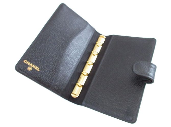 Chanel Black Caviar Skin Notebook Cover - view 3