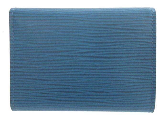 Tarjetero Louis Vuitton de piel Epi Verde Azul claro - vista 2