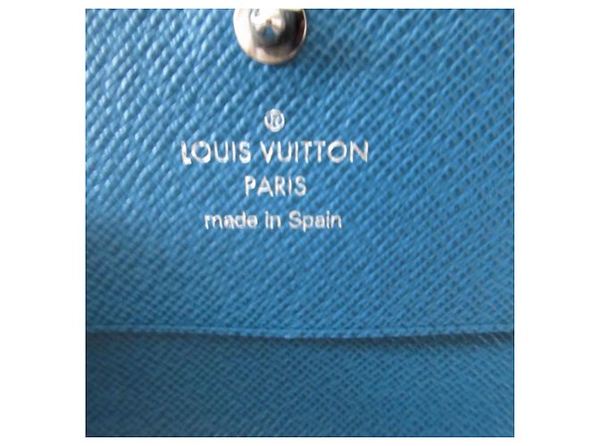 Tarjetero Louis Vuitton de piel Epi Verde Azul claro - vista 7