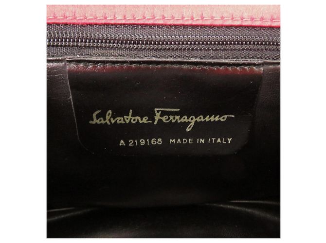 Borsa a tracolla Salvatore Ferragamo Vara Ribbon in raso rosso - vista 10