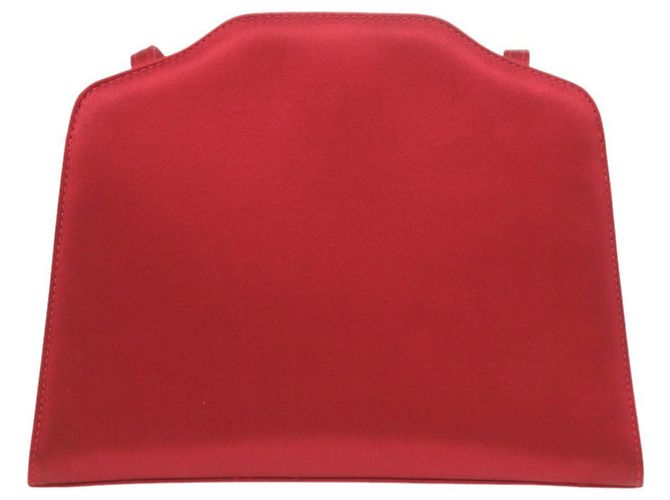 Borsa a tracolla Salvatore Ferragamo Vara Ribbon in raso rosso - vista 2