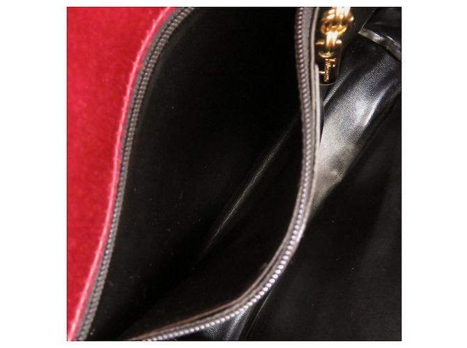 Borsa a tracolla Salvatore Ferragamo Vara Ribbon in raso rosso - vista 6
