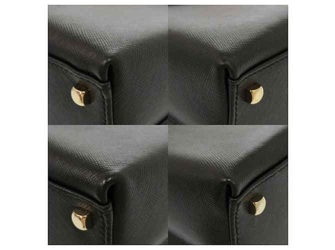 Borsa a mano in pelle 2-Way Gancini Salvatore Ferragamo Nero - vista 5