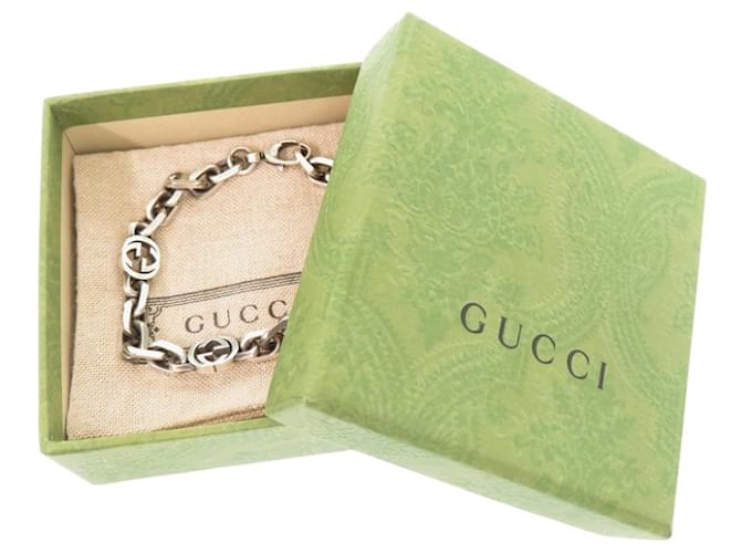 Bracciale Gucci Interlocking Chain Silver Argento - vista 2