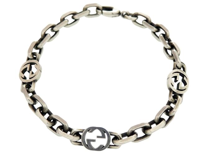Bracciale Gucci Interlocking Chain Silver Argento - vista 3