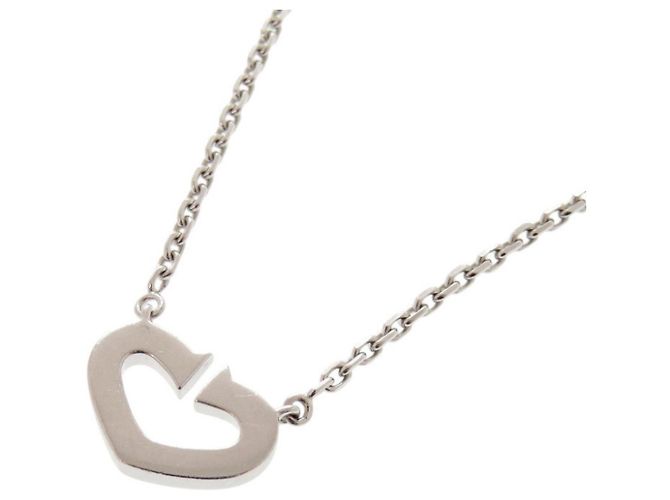 Collana Cartier C Heart 18KWG in oro bianco e diamanti D'oro - vista 2