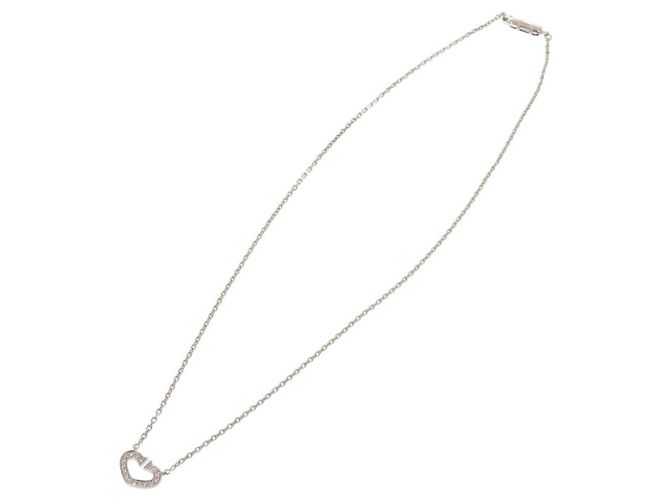 Collana Cartier C Heart 18KWG in oro bianco e diamanti D'oro - vista 3