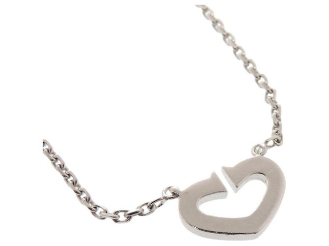 Collana Cartier C Heart 18KWG in oro bianco e diamanti D'oro - vista 6