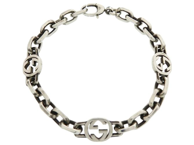 Bracciale con ciondolo Interlocking Chain Gucci Argento - vista 3