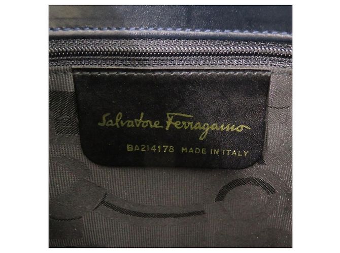 Borsa a mano in pelle 2-Way Salvatore Ferragamo Vara Ribbon Blu navy - vista 10
