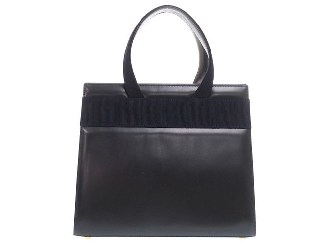 Borsa a mano in pelle 2-Way Salvatore Ferragamo Vara Ribbon Blu navy - vista 3