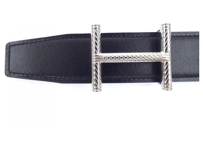 Hermès Hermes Hisseo 32mm Wendelgürtel Braun Schwarz - Ansicht 2