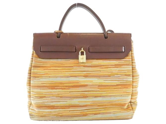 Hermès Borsa Hermes Herbag PM Marrone - vista 2