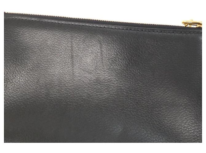 Hermès Borsa a mano pochette Hermes Zip Ango Chaine d'Ancre PM Nero - vista 4