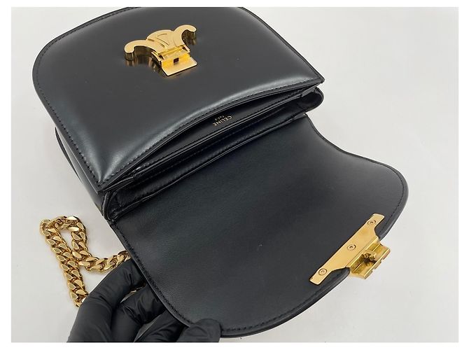 Céline Borsa a tracolla Celine Teen Buzas Triomphe Nero - vista 11
