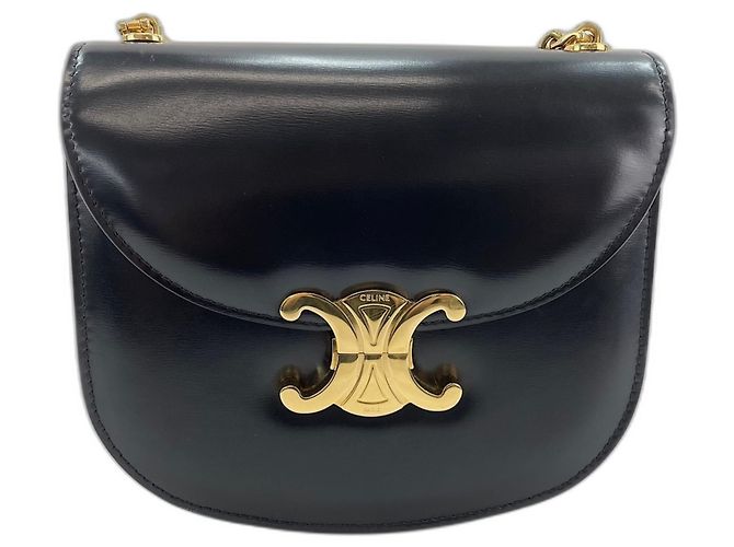 Céline Borsa a tracolla Celine Teen Buzas Triomphe Nero - vista 2