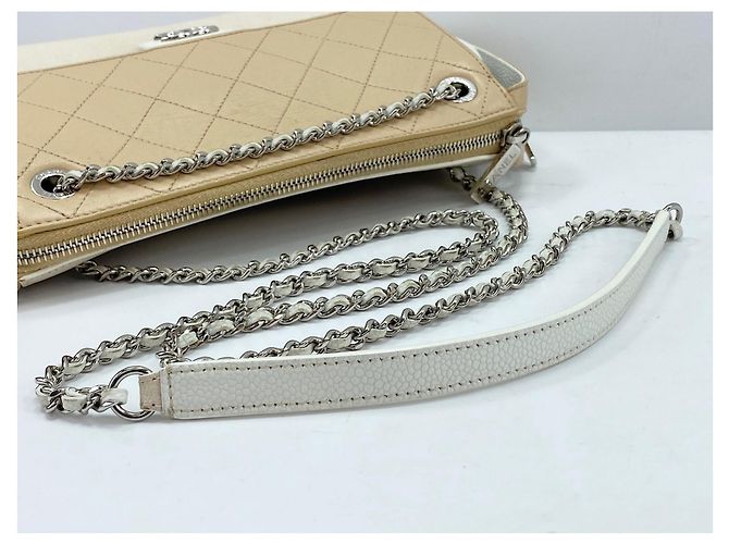 Borsa a tracolla Chanel French Biella White Bianco - vista 10