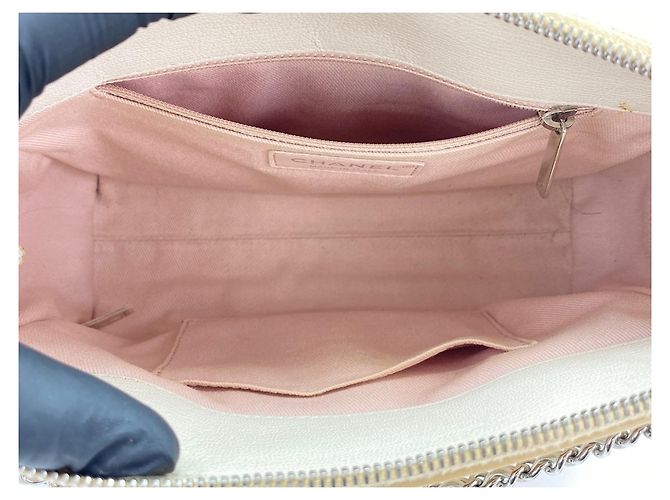 Borsa a tracolla Chanel French Biella White Bianco - vista 12