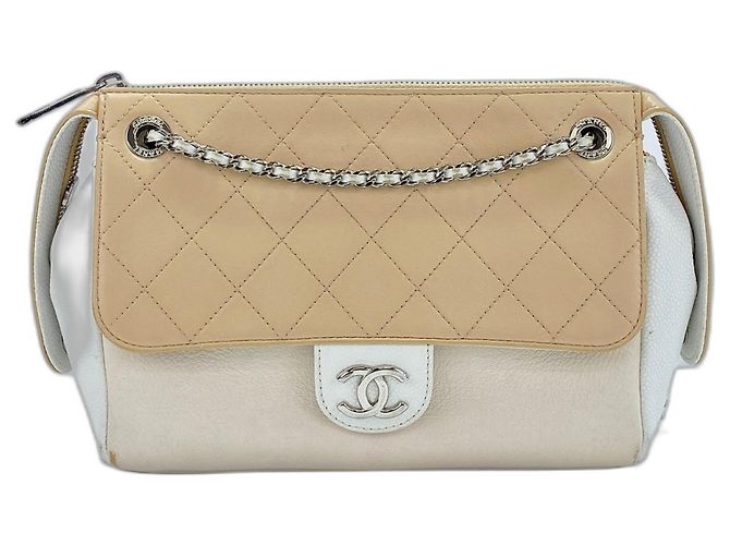 Borsa a tracolla Chanel French Biella White Bianco - vista 2