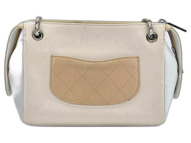 Borsa a tracolla Chanel French Biella White Bianco - vista 3
