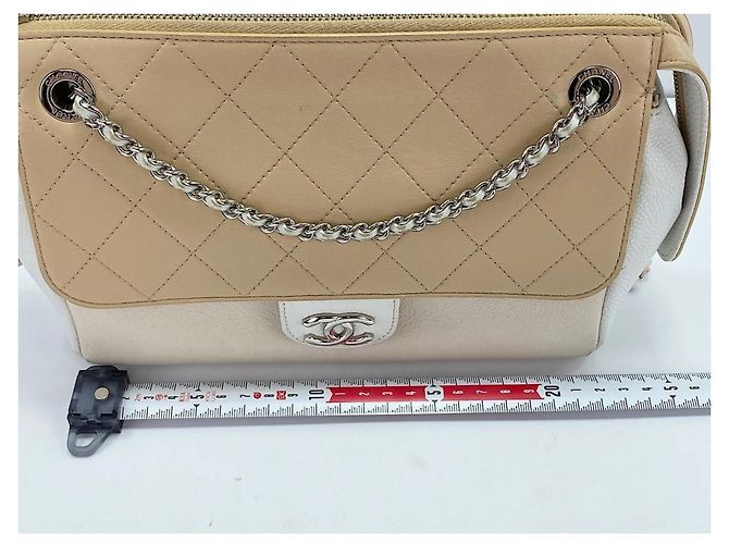 Borsa a tracolla Chanel French Biella White Bianco - vista 4