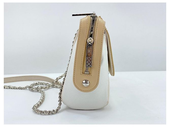 Borsa a tracolla Chanel French Biella White Bianco - vista 6