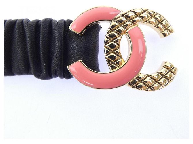 Chanel Gürtel Schwarz und Rosa Pink - Ansicht 2