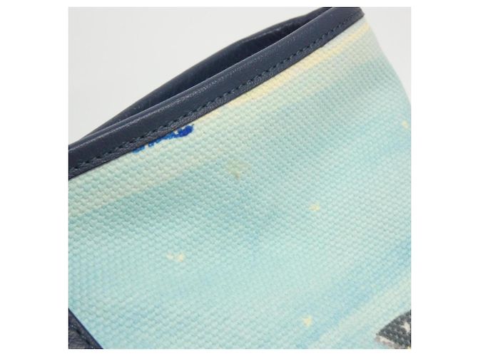 Borsa Louis Vuitton Aiol Cabas GM Beige Blu chiaro - vista 4