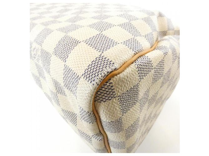 Borsa Louis Vuitton Damier Azur Speedy Boston Bianco Blu - vista 2