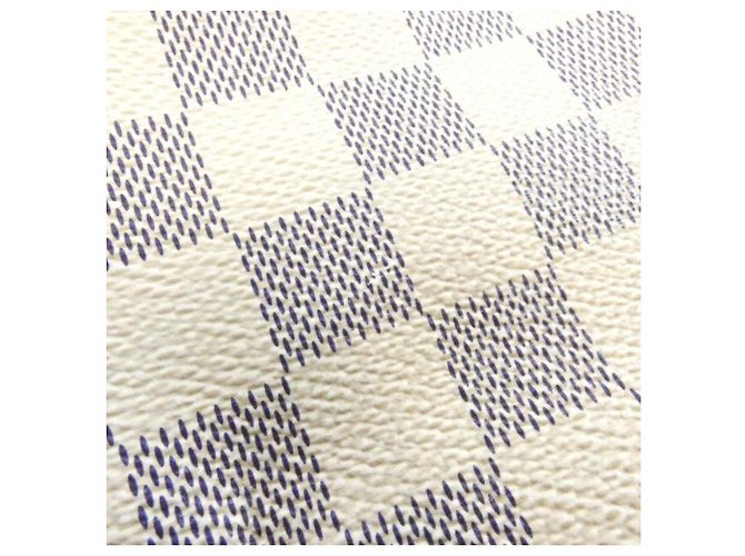 Borsa Louis Vuitton Damier Azur Speedy Boston Bianco Blu - vista 4