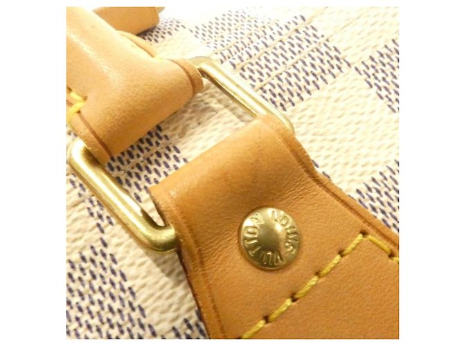 Borsa Louis Vuitton Damier Azur Speedy Boston Bianco Blu - vista 6